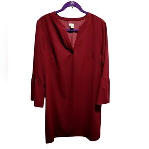 J.Crew burgundy slip on dress